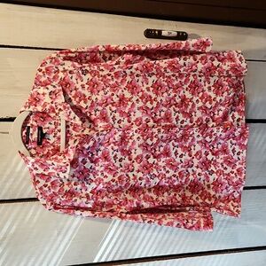 Lands' End No Iron Supima Button Down Top Size 14